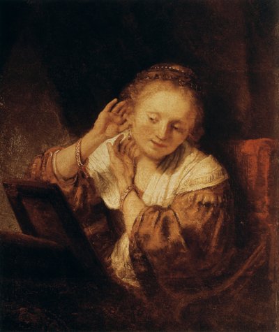 Junge Frau mit Ohrringen, 1657 von Rembrandt van Rijn