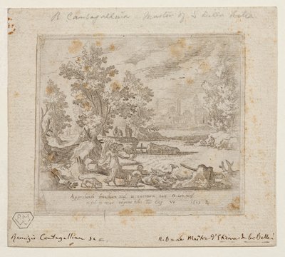 Landschaft mit Tobias und dem Engel, ca. 1609 von Remigio Cantagallina