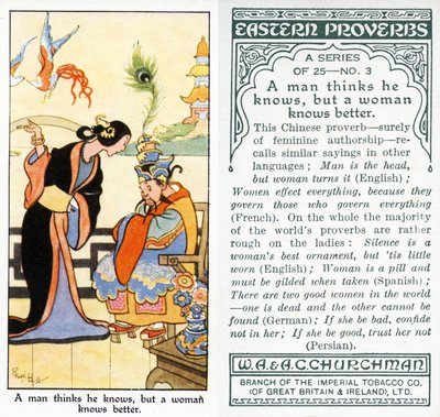 Ein Mann denkt, er weiß es, aber eine Frau weiß es besser, 1931 von René Bull