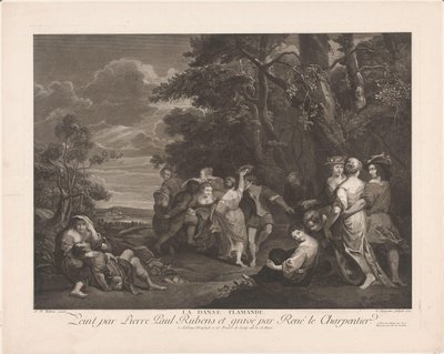 Landschaft mit tanzenden Figuren von René Jacques Le Charpentier