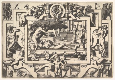 Medea gießt einen Zaubertrank über Jason, 1563 von Rene Boyvin