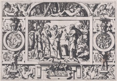 Königin Ino und der Bauer, 1563 von Rene Boyvin
