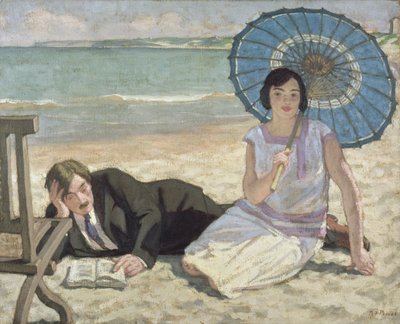 Frau mit einem Sonnenschirm, ca. 1925 von René François Xavier Prinet