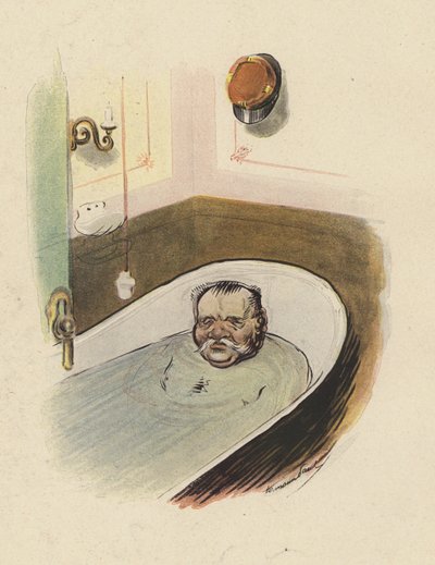 Mann in einer Badewanne von Rene George Hermann Paul