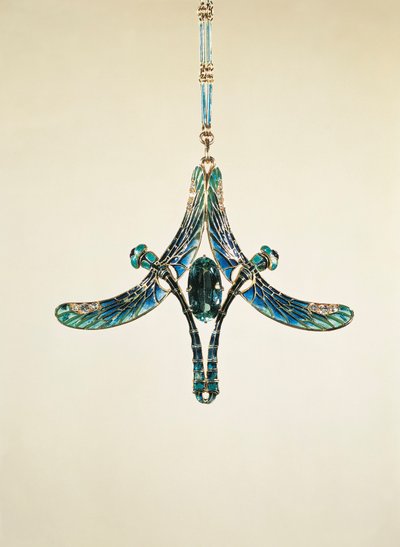 Libellenanhänger (Gold und Emaille) von Rene Jules Lalique