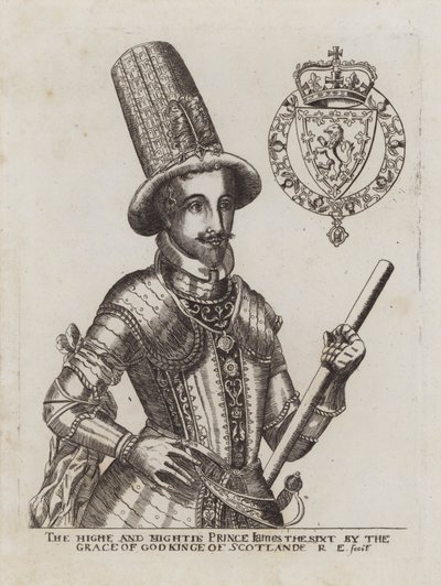 König James VI. von Schottland von Renold (after) Elstrack