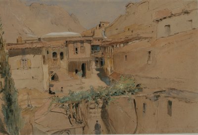 Innenansicht eines Klosters, Berg Sinai, 1841 von Rev. Edward Thomas Daniell