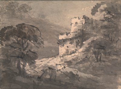 Landschaft mit einer Ruine auf der rechten Seite von Rev. William Gilpin