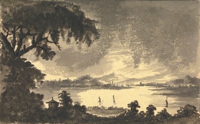 Fluss Forth mit der Stadt und Burg von Stirling in der Ferne von Rev. William Gilpin