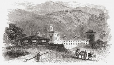 Kloster in Vallombrosa, Florenz, Italien im späten 19. Jahrhundert. Aus Italienische Bilder von Rev. Samuel Manning, veröffentlicht ca. 1890. von Reverend Samuel Manning