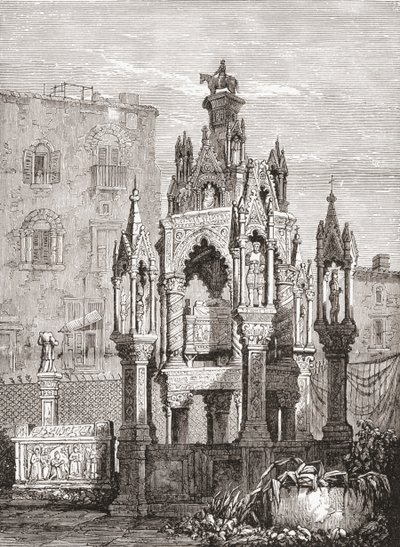Die Scaliger-Gräber, Verona, Italien im späten 19. Jahrhundert. Aus Italienische Bilder von Rev. Samuel Manning, veröffentlicht um 1890. von Reverend Samuel Manning