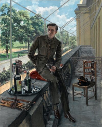 Rex Whistlers Selbstporträt in Uniform der Welsh Guards, Mai 1940 von Rex Whistler