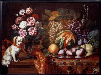 Stillleben mit Zwergspaniel von Reynaud Levieux