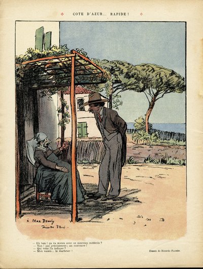 Illustration von Ricardo Flores (1878-1918) in Le Rire, 24.02.12 - Côte d