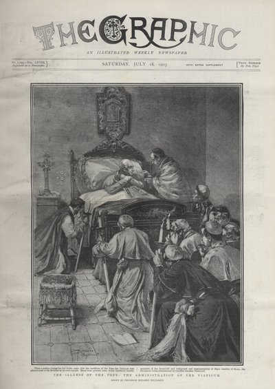 Die Krankheit des Papstes - Die Krankheit des Papstes. Papst Leo XII. empfängt Kardinäle, 14. Juli von Riccardo Pellegrini