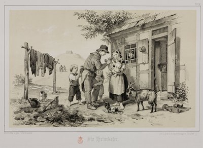 Bergmann kehrt nach Hause zurück, Deutschland, um 1851 von John Pardon