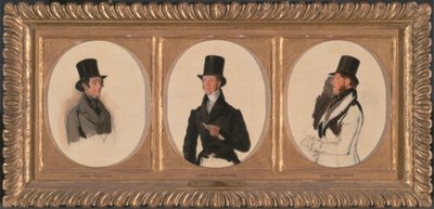 Studien für die Porträts von Lord Eglinton, Lord Douglas und Lord Stradbroke in 