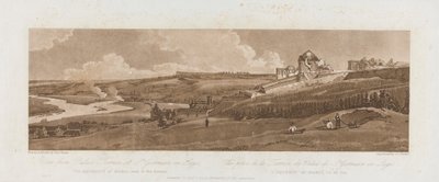Blick von der Palastterrasse in St. Germain en Laye; Das Aquädukt von Marli in der Ferne 1803; Platte 16 aus Ansichten in Paris, das Emanuel-Volumen Nachzeichnung der Platte, B1981.25.2625 von Richard Banks Harraden
