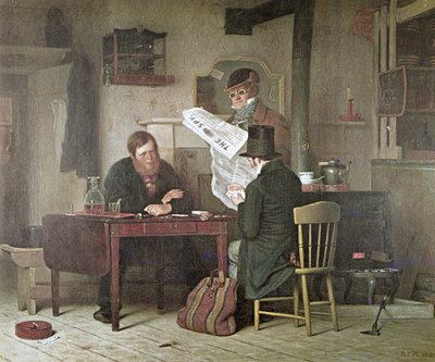 Warten auf die Postkutsche von Richard Caton (after) Woodville