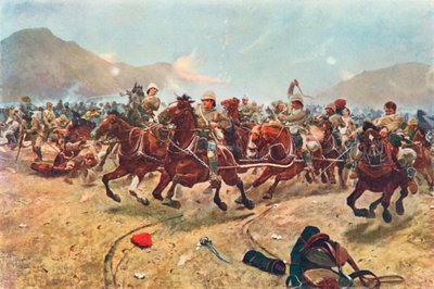 Rettung der Geschütze bei Maiwand, 17. Juli von Richard Caton II (after) Woodville
