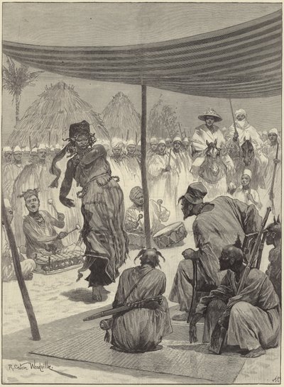 Tanz vor dem König der Sofas in Westafrika von Richard Caton Woodville junior