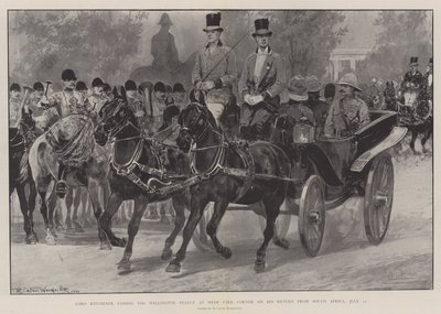 Lord Kitchener passiert die Wellington-Statue am Hyde Park Corner bei seiner Rückkehr aus Südafrika, 12. Juli von Richard Caton Woodville junior