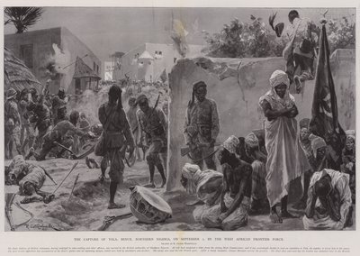 Die Eroberung von Yola, Benue, Nordnigeria, am 2. September durch die West African Frontier Force von Richard Caton Woodville junior