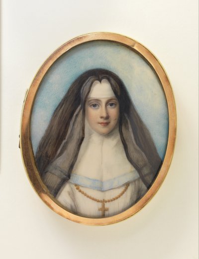 Schachtel mit Porträtminiatur einer Nonne von Richard Cosway