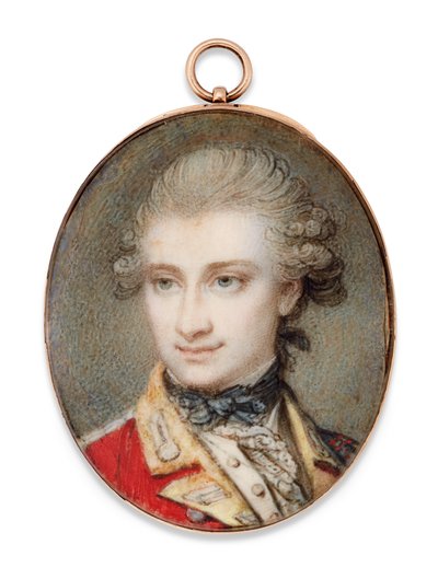 Generalmajor John Scott, in scharlachroter Uniform mit gelben Aufschlägen von Richard Cosway