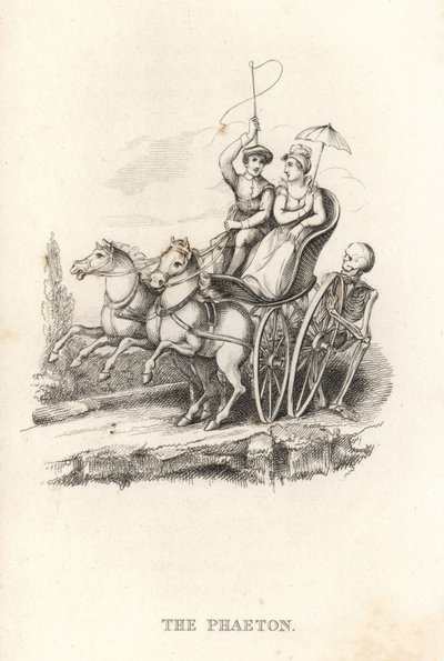 Das Skelett des Todes und der Phaeton (1827, Gravur) von Richard Dagley