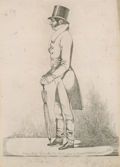 Richard Thornton; Eine Ansicht auf die Royal Exchange von Richard Dighton