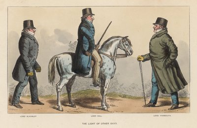 Das Licht vergangener Tage, mit Lord Alvanley, Lord Hill und Lord Yarmouth von Richard Dighton