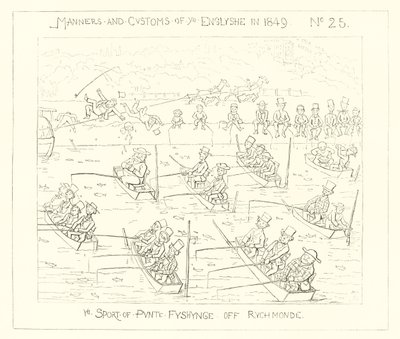 1849, Der Sport des Stocherfischens bei Richmond von Richard Doyle