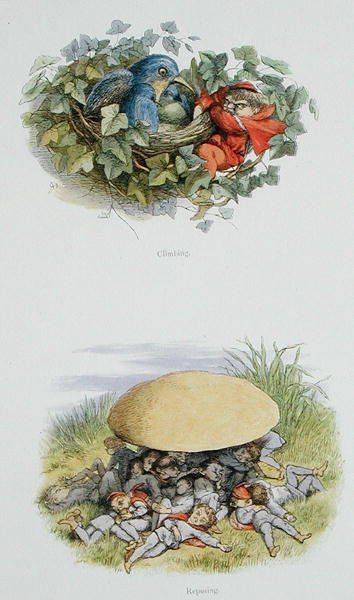 Klettern und Ausruhen, Illustrationen aus 