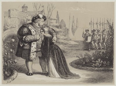 Kritischer Moment im Leben von Catherine Parr (Aquatinta) von Richard Doyle