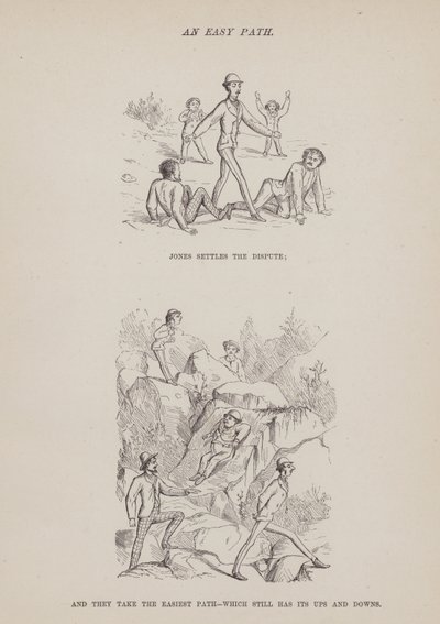 Seite aus Die amerikanische Tour von Herrn Brown, Jones und Robinson von Richard Doyle