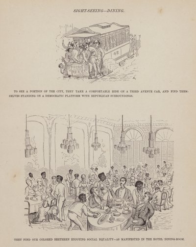 Seite aus Die amerikanische Tour von Herrn Brown, Jones und Robinson von Richard Doyle