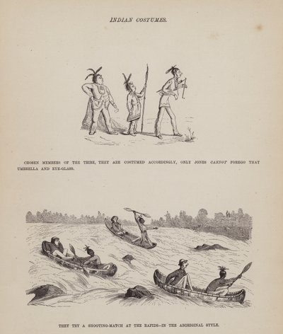 Seite aus Die amerikanische Tour von Messrs Brown, Jones und Robinson von Richard Doyle