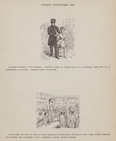 Seite aus Die amerikanische Tour von Messrs Brown, Jones und Robinson von Richard Doyle