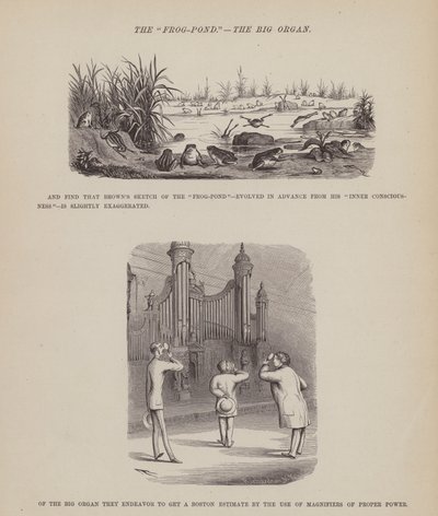 Seite aus Die amerikanische Tour von Messrs Brown, Jones und Robinson von Richard Doyle