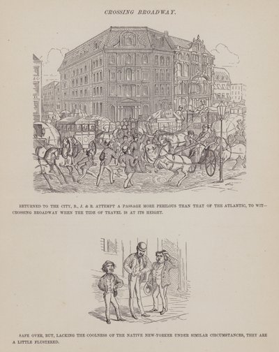 Seite aus Die amerikanische Tour von Herrn Brown, Jones und Robinson (Gravur) von Richard Doyle