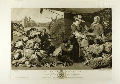 Ein Kräutermarkt, aus der Houghton Gallery von Richard Earlom