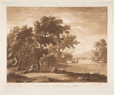Landschaft mit Figuren, 1774 von Richard Earlom