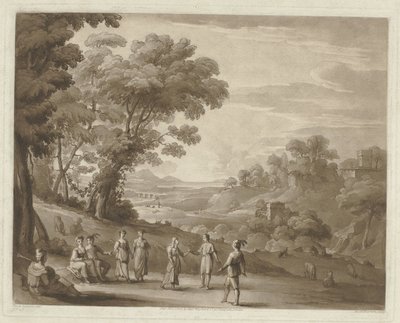 Landschaft mit tanzenden Figuren von Richard Earlom