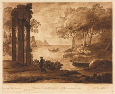 Liber Veritatis: Nr. 200, Ein Blick auf die Küste mit der Geschichte von Jesus, 1777 von Richard Earlom