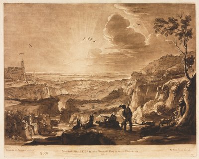 Liber Veritatis: Nr. 89, Blick auf ein bergiges weites Land von Richard Earlom