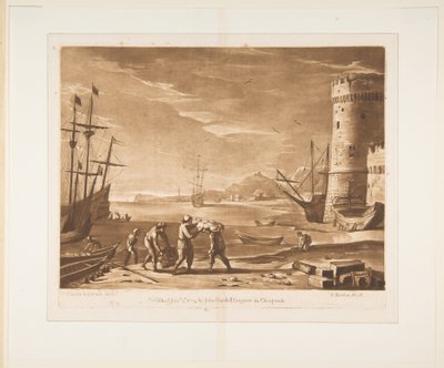 Hafen mit Seeleuten, die Waren verladen, 1774 von Richard Earlom