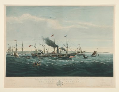 Zur Erinnerung an die Einrichtung der Dampfschifffahrt zwischen Großbritannien und Amerika von Richard Gilson Reeve