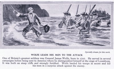 Wolfe führt seine Männer zum Angriff. Kanada 1759 n. Chr., ca. 1950 von Richard Henry Brock