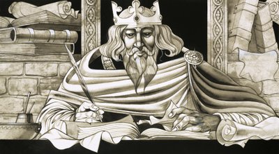 König Alfred war ein eifriger Gelehrter von Richard Hook